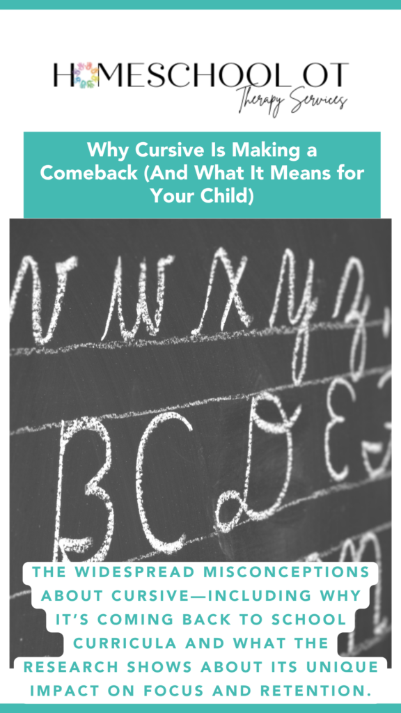 Why cursive is making a comeback for children – cursive handwriting letters on a chalkboard